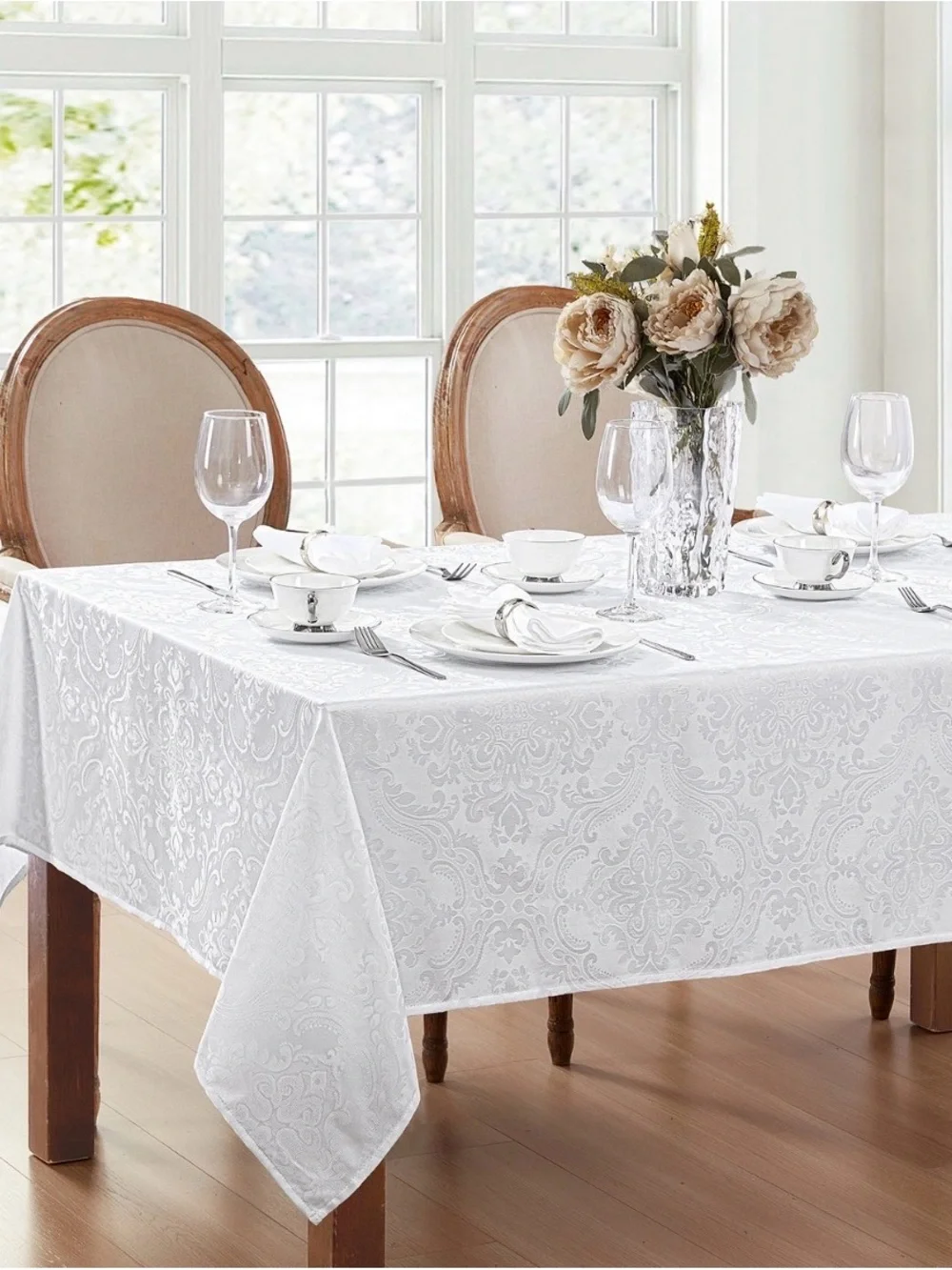 Elrene Caiden  Damask Tablecloth - 52